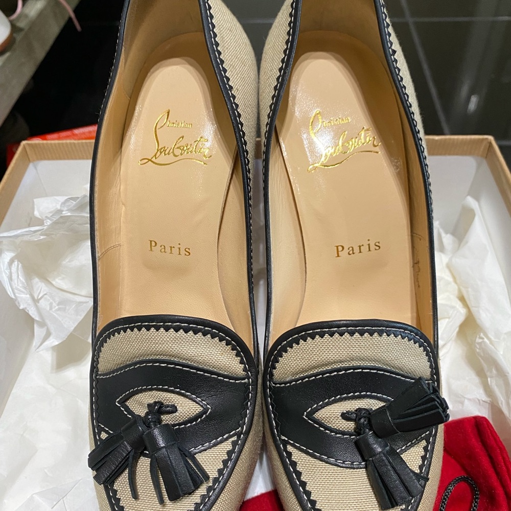 Christian Louboutin Alta Campus 150mm Mistolino Calf Linen